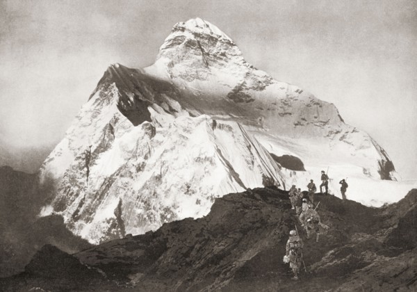 The Abruzzi Spur on the K2 mountain.