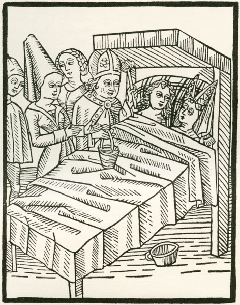 Ceremonial part of a marriage known as Beilagers.