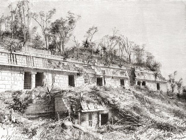 The Palace Of The Masks Or Codz Po'op Palace.