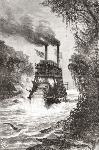 A paddle steamer in the Primera Angostura.