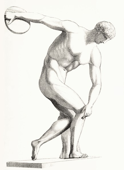 The Discobolus of Myron.