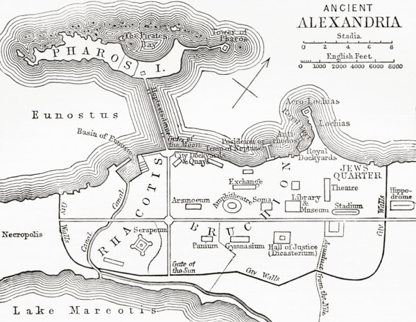 Map of ancient Alexandria.