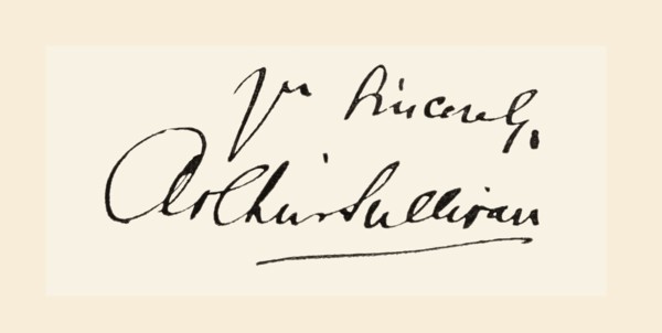 Signature Of Sir Arthur Seymour Sullivan.