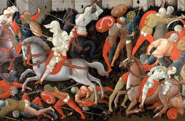 Nicola da Siena, S. Andrea and the battle between Ginesini and Fermani, around 1463
