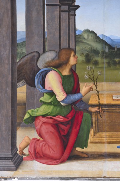 Pietro Vannucci known as Il Perugino, Annunciation, oil on panel, 1488-89