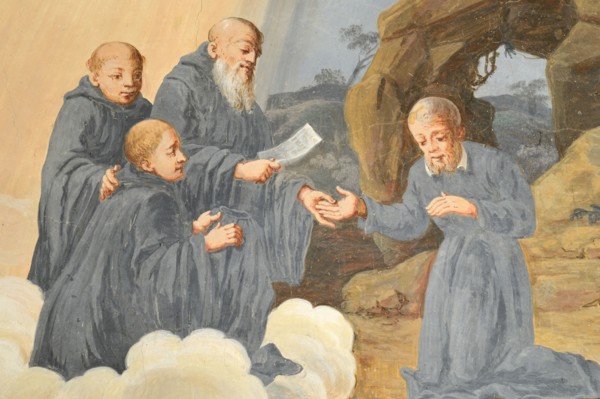 Fresco from the Monastery of San Silvestro in Montefano in Fabriano