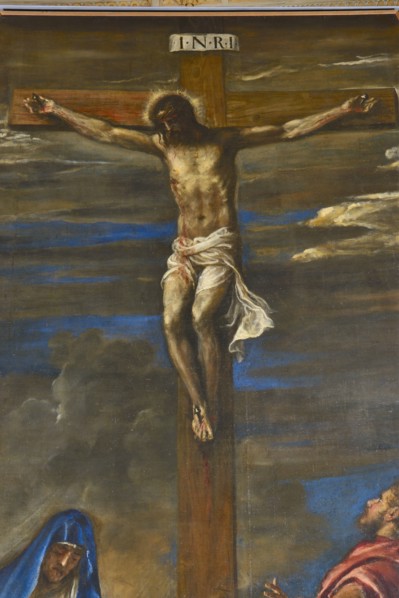 Tiziano Vecellio, Crucifixion of Christ with the Madonna and Saints Dominic and John the Evangelist