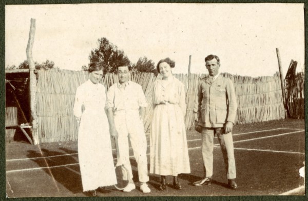 K.A.R. soldiers picking flowers