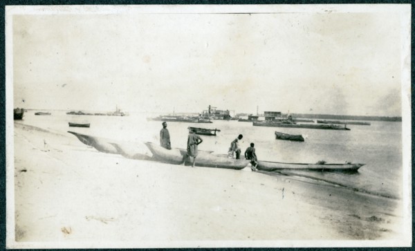 Canoes on the beach at Chinde