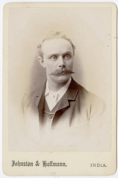 Studio portrait of unidentified European man