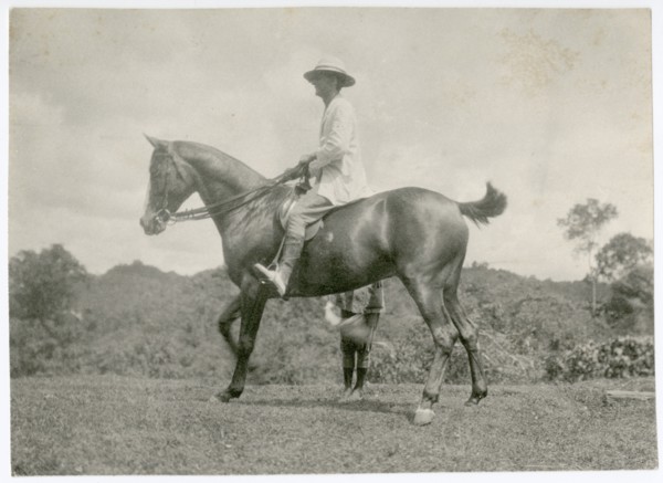European man on horseback
