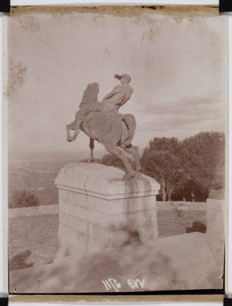 Statue of horseman by George Frederick Watts called 'Physical Energy', Cape Town