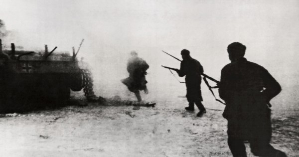Red Army Attacks Invading Germans