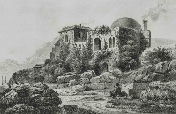 Ottoman Empire. Brousse Castle. Engraving by Lemaitre, Vormser and Lepetit. Historia de Turquia, by