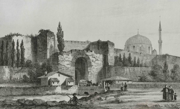 Turkey. Constantinople (today Istanbul). The Gate of Charisius, also known as Edirnekapi or