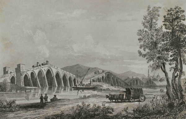 Ottoman Empire. Turkey. Kanuni Sultan Suleyman bridge or Buyukçekmece Bridge. Buyukçekmece, near