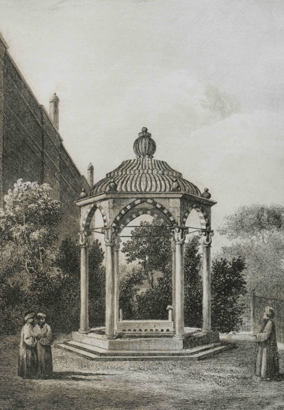 Ottoman Empire. Turkey. Turkey. Istanbul. Tomb of Raghib Pasha. Engraving by Lemaitre, Dumouxa and