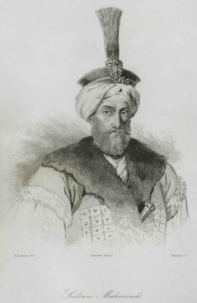 Mahmud I (1696-1754), known as The Hunchback. Ottoman sultan from 1730 to 1754. Engraving by