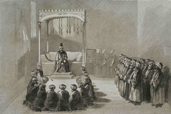 Turkey. Constantinople (Today Istanbul). Topkapi Palace. Religious ceremony in the Audience Hall