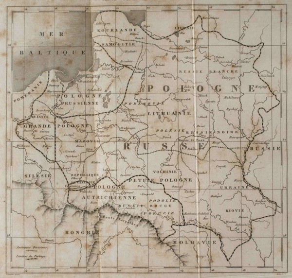 General map of Poland. Engraved by Lemaitre. History of Poland, by Charles Foster. Panorama