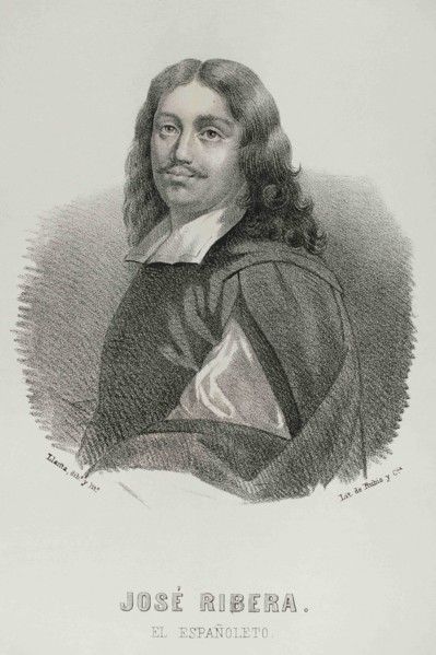 Jusepe de Ribera (1591-1652) called Lo Spagnoletto. Spanish painter. Illustration by Llanta.