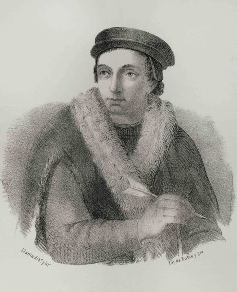 Juan Luis Vives (1492-1540). Spanish humanist and philosopher. Portrait. Illustration by Llanta,