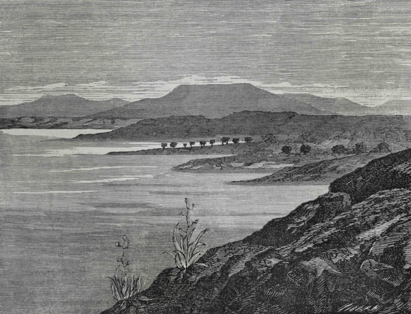 Spain, Valencia province. The Albufera lagoon. Engraving by Sierra, 19th century. Cronica General