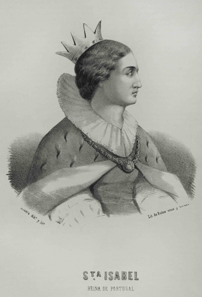 Saint Elizabeth of Portugal (1271-1336). Queen consort of Portugal, wife of King Dinis (Denis) of