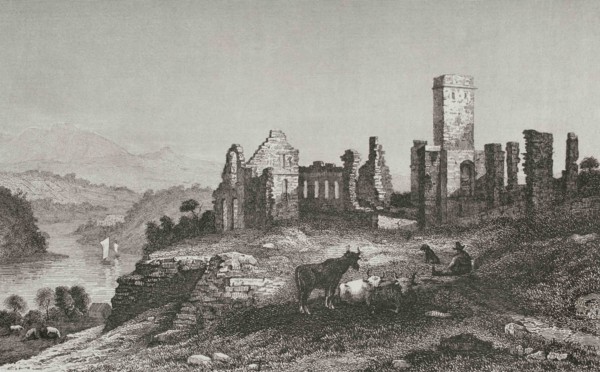 History of the United States. Ruins of Fort Ticonderoga. State of New York. Built by the French in