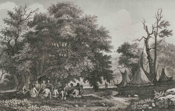History of the United States of America. Florida. Council Forest. Native American Council meeting