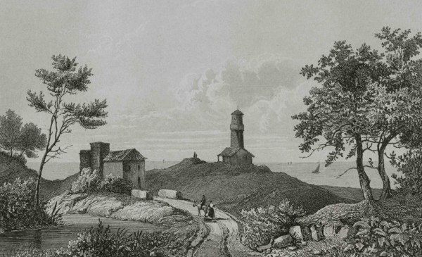 United States. View from Lake Erie (Great Lakes). Engraving by Milbert. Panorama Universal. History