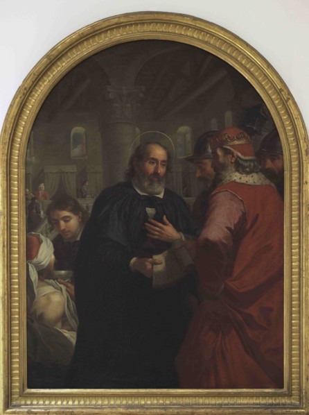 Antoine de Favray (1706-1792). French painter. The Blessed Gerard receiving Godfrey of Bouillon. An