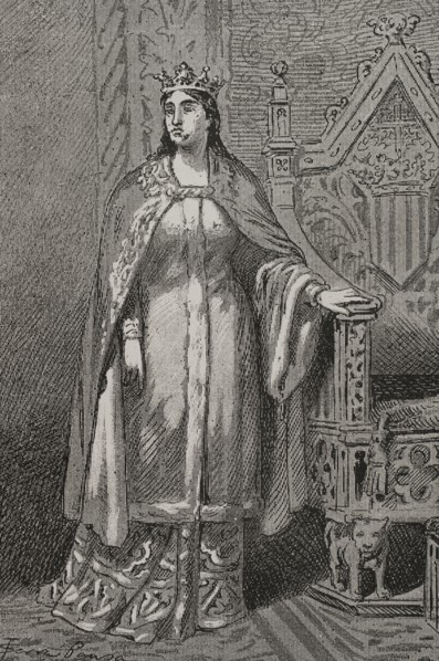 Sibila de Fortia (1350-1406). Queen consort of the Crown of Aragon (1377-1387) by her marriage to