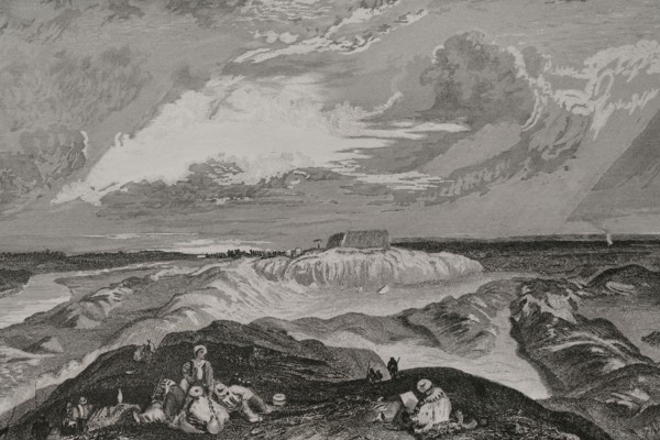 Babylon. Engraving by Aubert. ""La Tierra Santa y los lugares recorridos por los profetas, por los