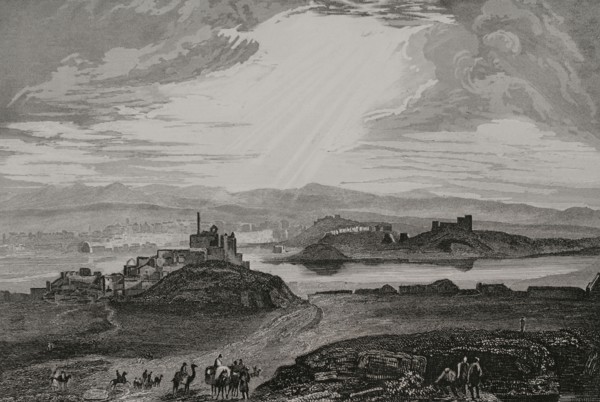 Ancient Mesopotamia. Nineveh (near the present-day Mosul, Iraq). Panoramic view of the city