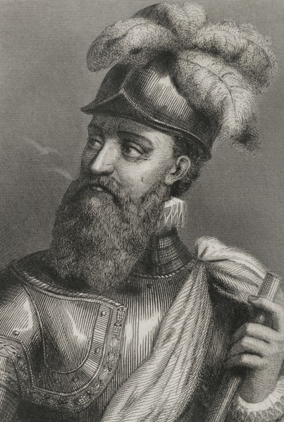 Francisco Pizarro (1478-1541). Spanish conqueror of the Inca empire. Portrait. Engraving. "Historia