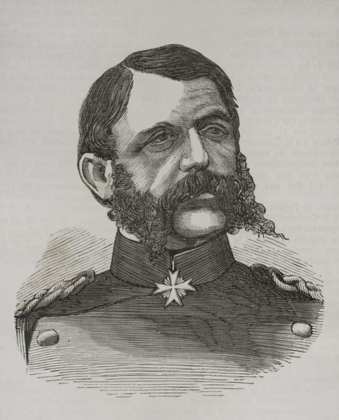 Theophil von Podbielski (1814-1879). General of the Prussian Army. Portrait. Engraving. ""Historia