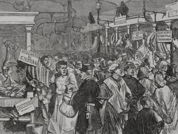 Franco-Prussian War (1870-1871). Siege of Paris (19 September 1870 to 28 January 1871). Meat market