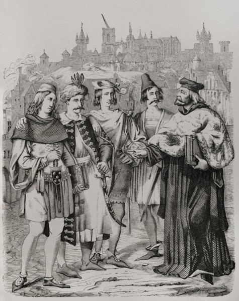 Rector of the Prague University and scholars of the different nations who studied in the same