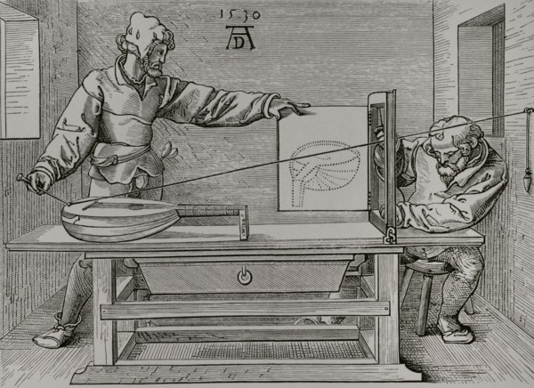 Instrument of mathematical precision for designing objects in perspective. Facsimile of an