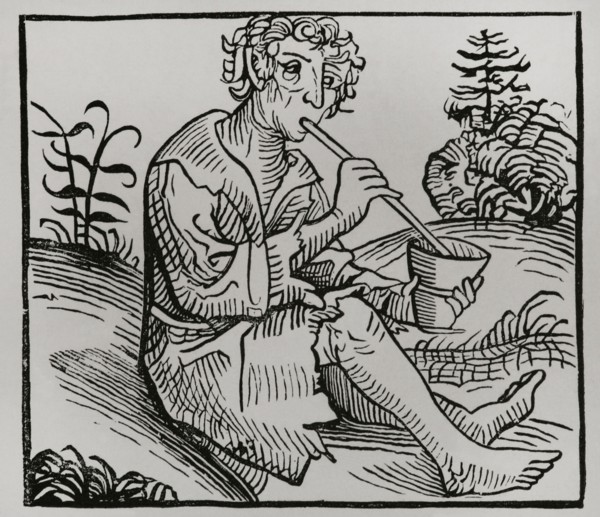 Monsters born from the Deluge. After wood engraving in the ""Chronique de Nuremberg"", printed in