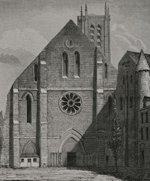 Paris, France. Facade of the former church of the Abbey of Saint Genevieve. Founded by Clovis I