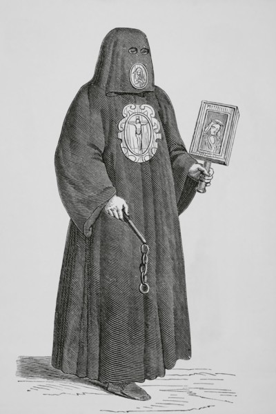Member of the Brotherhood of Death in Venice. They accompanied those sentenced to death to
