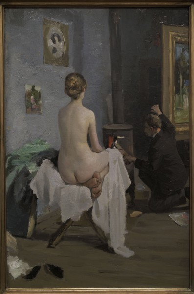 Janis Rozentals (1866-1916). Latvian painter. In the Studio of the Artist, 1896. Oil on canvas