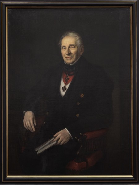 Janis Stanislavs Roze (1823-1897). Latvian painter. Portrait of Johann Philipp von Schultz, 1861.