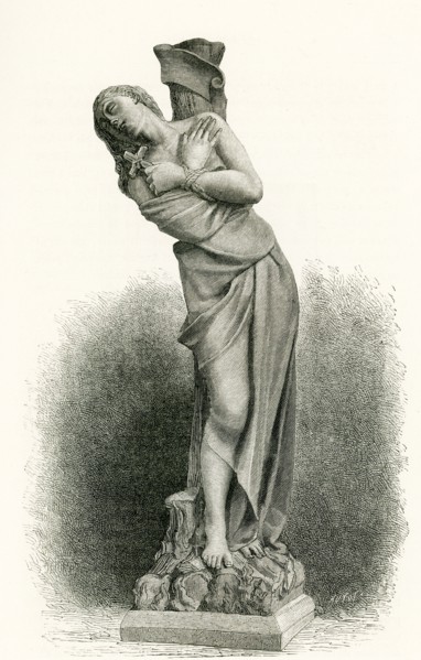 This statue, Joan of Arc Virgin and Martyr was done by the French artist George Prosper Clare and