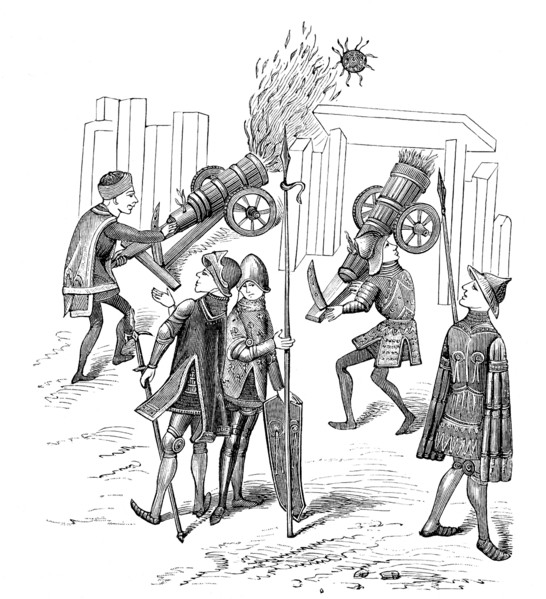 This detailed illustration depicts a French unit with its commandaing officer from the time period