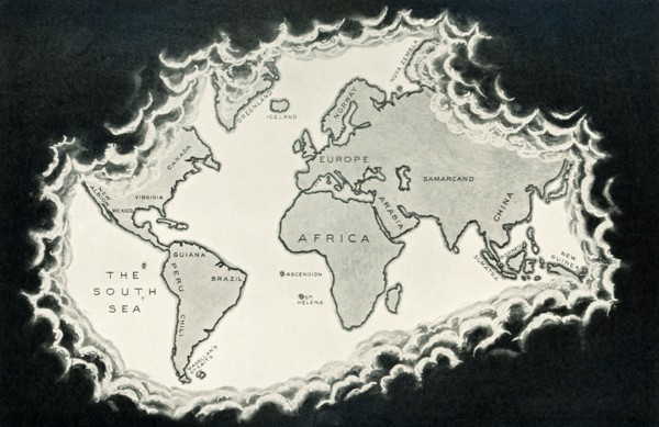 This illustration dates to 1912 and is part of a series of maps titled: ""The Unrolling of the
