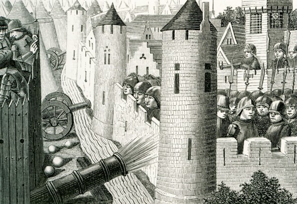 This illustration is from a book printed in France and dates to the 15th century. The caption