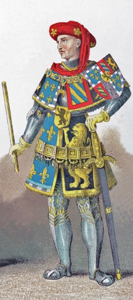 The figures pictured here represents Philip the Good (Duke of Burgundy) about A.D. 1400. The